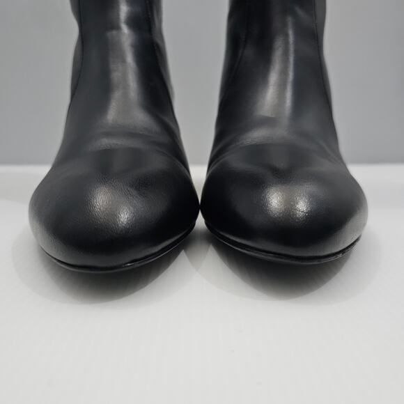 Stuart Weitzman Flareblock 60 Ankle Boot Womens 10 Black Leather Zip Block Heel - Picture 7 of 15